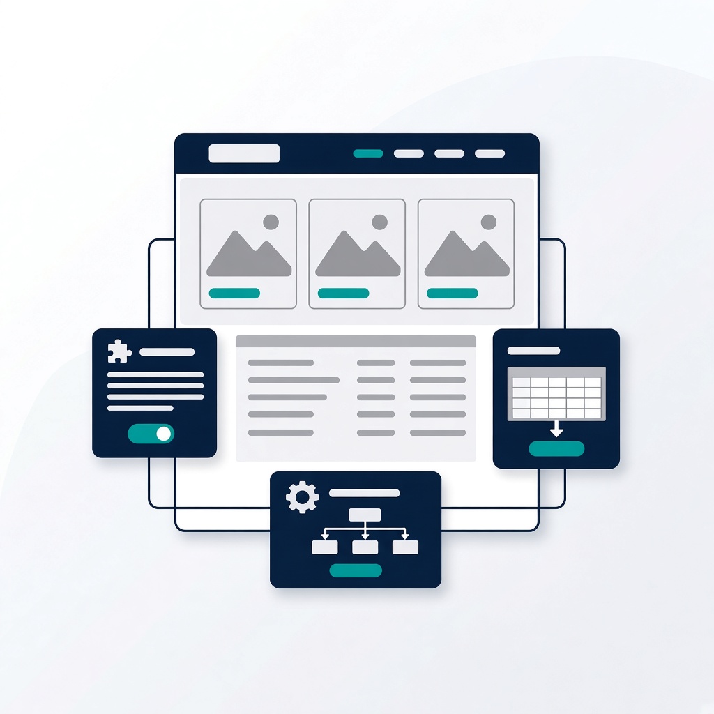 Maquette d'une boutique PrestaShop reliée à des modules sur mesure : règle de gestion, traitement des commandes et export de données